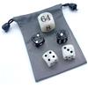 Bollisate Backgammon, set di 5 dadi per raddoppiare con borsa impermeabile, cubo di raddoppio in acrilico, classico set di dadi da gioco, per giochi da tavolo per giocatori