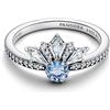 Pandora Anello da Donna Disney Frozen Regina Elsa Tiara Argento 194134C01, 58/18,5, Argento Sterling, Cristallo Zirconia cubica