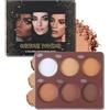 Katiluxiya 6 Colori Contour Palette, Contour Kit con Colori Opachi e Altamente Pigmentati per Contouring ed Evidenziazione Makeup