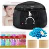 Creacloud Scaldacera Professionale per Ceretta a Caldo, Kit Cera Brasiliana Completo con 4 Cere, Scalda Cera Elettrico per Depilazione a Casa, Viso, Ascelle, Gambe e Corpo, Viola(Nero)