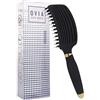 Sister Young OVIA - Spazzola professionale per capelli ventilata con setole di cinghiale per volume, lucentezza e capelli sani | Districazione e styling senza peli (Black)