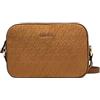 Liu Jo Manhattan Borsa a Tracolla M, Sequoia, Logo All Over in Rilievo, 23x16x8 cm, con Tasca Interna e Tracolla Regolabile