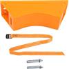 lyrlody Portabombola Gas da Parete in Plastica con Cinturino Lungo 150 Cm e Fibbia in Metallo, per Bombole Addolcitore Acqua, Ospedali, Laboratori (ORANGE)