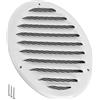 TURvent Griglia di Ventilazione 125 mm in Metallo Bianca con Rete Antinsetti - Griglia Aerazione per Parete e Soffitto - Copertura per Ventilazione e Sistemi di Estrazione Aria HVAC