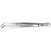 Beta 993G - Pinzetta a molla con perno a punte curve a gomito zigrinate in acciaio inossidabile