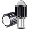 Akozon Faro LED per Moto BA20D, Faretti per Moto Luminosi a Colori Luminosi 3500lm 6000K