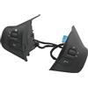 KIMISS Volante Interno Automobilistico Swith Pulsante di Controllo 98084115Zd Sostituzione Nera Multifunzione per 208