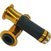 one by Camamoto manopole manubrio moto (77344316C coppia manopole colore nero/oro compatibile con moto e scooter, ø sx 22mm / dx 25mm - lungh. 135 mm)