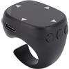PUSOKEI Telecomando Ad Anello di Scorrimento del Telefono, Girapagina Wireless per Fotocamera Tablet Telefono, Mouse Ad Anello Bluetooth 5.3 Air con Touchpad (BLACK)