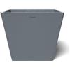POTS&MORE Prismo 30 VP023001 - Vaso per piante da appartamento, 31 cm, forma quadrata, colore grigio, altezza 25,6 cm, in plastica, per piante da appartamento