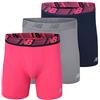 New Balance Men's 6 Boxer Brief Fly Front with Pouch, 3-Pack,Pink Zing/Pigment/Steel, Medium (32-34)