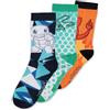 DIFUZED Confezione 3 Calzini Pokemon 39/42, Multicolore, 39-42 Sport