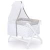 Naf Naf NAF - Mini culla + tessuto e velo, Stars and Dots, colore arcobaleno e grigio, 8 g