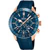 Festina Orologio Uomo Analogico con Cinturino in Caucciù Blu - Movimento al Quarzo - Cronografo - Calendario - Vetro Zaffiro ad Alta Resistenza - Impermeabile 10 ATM F20516/1 Ceramic
