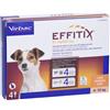 Virbac S.a. (fr) Effitix Soluzione Spot On Per Cani 4-10kg 4 Pipette 1,10ml
