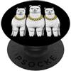 Cool 3 Hip Hop Trio Street Gold Chain Fu Alpaca Lama Rap Old School Retro Streetwear 80s 90s Tre PopSockets PopGrip Adesivo