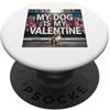 Pitbull Terrier Puppy Lover PS Il mio cane è il mio San Valentino Pitbull Terrier Street Graffiti PopSockets PopGrip Adesivo