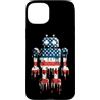 Paint Dripping Patriotic 4th of July US Custodia per iPhone 15 Plus Robot Robotica Ingegnere Bandiera Americana USA Drip Graffiti