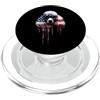 Paint Dripping Patriotic 4th of July US Cane Barboncino Bandiera Americana USA Drip Graffiti Lover PopSockets PopGrip per MagSafe