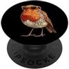 Robin Bird Outfit Grafica divertente con pettirosso con gli occhiali PopSockets PopGrip Adesivo