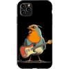 Rocking Robin Bird Outfit Custodia per iPhone 11 Pro Max Costume da pettirosso canto con chitarra elettrica e piuma