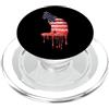 Paint Dripping Patriotic 4th of July US Gatto Bandiera Americana USA Drip Graffiti Lover PopSockets PopGrip per MagSafe