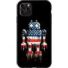 Paint Dripping Patriotic 4th of July US Custodia per iPhone 11 Pro Max Robot Robotica Ingegnere Bandiera Americana USA Drip Graffiti