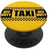 CAB DRIVER TAXI FUN COSTUME APPAREL TAXI OFF DUTY SEGNO GIALLO TAXI CAB COSTUME PopSockets PopGrip Adesivo