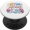 Workout Whimsy Design per appassionati di fitness e allenamento PopSockets PopGrip Adesivo