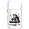 Student Study Frog Humor Coffee Custodia per iPhone 17 Pro Rana accademicamente malato studio nerd