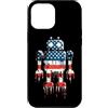 Paint Dripping Patriotic 4th of July US Custodia per iPhone 12 Pro Max Robot Robotica Ingegnere Bandiera Americana USA Drip Graffiti