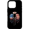 Paint Dripping Patriotic 4th of July US Custodia per iPhone 16 Pro Dialisi Infermiera Tecnico Tech Bandiera Americana USA Drip Amante