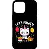 Lets Pawty Birthday Gifts For Girl and B Custodia per iPhone 16 Pro Max Let's Pawty Camicie Carino Gatto Gattino Pawty Ragazze Ragazzi Compleanno