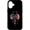 Paint Dripping Patriotic 4th of July US Custodia per iPhone 16 Dialisi Infermiera Tecnico Tech Bandiera Americana USA Drip Amante
