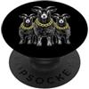 Cool 3 Hip Hop Trio Street Gold Chain Fu Goat Rap Old School Retro Streetwear anni '80 '90 Tre PopSockets PopGrip Adesivo