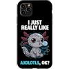 Axolotl Breeds Animal Cute Axolotls Dona Custodia per iPhone 11 Pro Max Mi piace molto Axolotls Ok Carino Argento Dalmata Axolotl