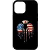 Paint Dripping Patriotic 4th of July US Custodia per iPhone 12 Pro Max Dialisi Infermiera Tecnico Tech Bandiera Americana USA Drip Amante
