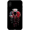 Paint Dripping Patriotic 4th of July US Custodia per iPhone XS Max Dialisi Infermiera Tecnico Tech Bandiera Americana USA Drip Amante