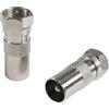 Seki 10 x adattatore F maschio a IEC maschio coassiale, SAT TV, connettore per cavo RG6 RG59, 10 pezzi