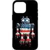 Paint Dripping Patriotic 4th of July US Custodia per iPhone 16 Pro Max Robot Robotica Ingegnere Bandiera Americana USA Drip Graffiti