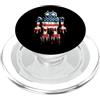 Paint Dripping Patriotic 4th of July US Robot Robotica Ingegnere Bandiera Americana USA Drip Graffiti PopSockets PopGrip per MagSafe