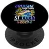 St Lucia Cruise Vacation Family Co Crociera Insieme St Lucia 2027 Nave Dolphin Vacanza PopSockets PopGrip Adesivo