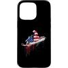 Paint Dripping Patriotic 4th of July US Custodia per iPhone 15 Pro Max Snowmobile Snow Machine Snowmobiling bandiera americana USA gocciolamento