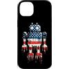 Paint Dripping Patriotic 4th of July US Custodia per iPhone 14 Plus Robot Robotica Ingegnere Bandiera Americana USA Drip Graffiti