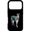 Zebra Prints Apparel Custodia per iPhone 17 Pro Bella Zebra Colorful Rainbow Stripes Wildlife Safari Art