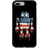 Paint Dripping Patriotic 4th of July US Custodia per iPhone 7 Plus/8 Plus Robot Robotica Ingegnere Bandiera Americana USA Drip Graffiti
