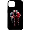 Paint Dripping Patriotic 4th of July US Custodia per iPhone 13 Dialisi Infermiera Tecnico Tech Bandiera Americana USA Drip Amante