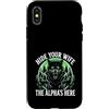 Alpha Wolf Sigma Moon Greek Alpha Wolf S Custodia per iPhone X/XS Nascondi tua moglie The Alpha is Here Wolf Maschio Werwolf Meme