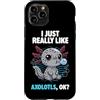 Axolotl Breeds Animal Cute Axolotls Dona Custodia per iPhone 11 Pro Mi piace molto Axolotls Ok Carino Argento Dalmata Axolotl