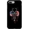 Paint Dripping Patriotic 4th of July US Custodia per iPhone 7 Plus/8 Plus Dialisi Infermiera Tecnico Tech Bandiera Americana USA Drip Amante
